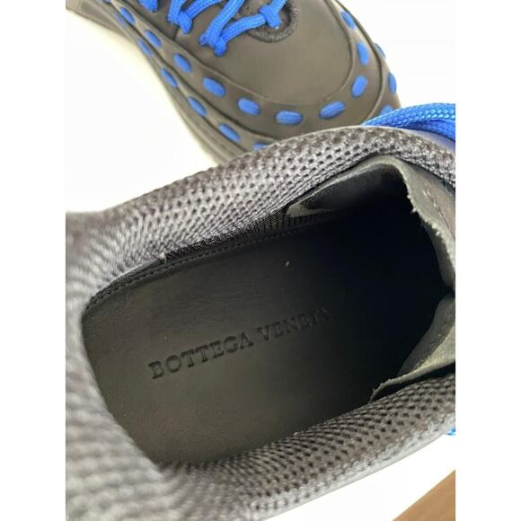 Bottega Veneta Mens Leather Black/Blue Sneakers 8.5 US 578305 1014 NIB $950 main image 8
